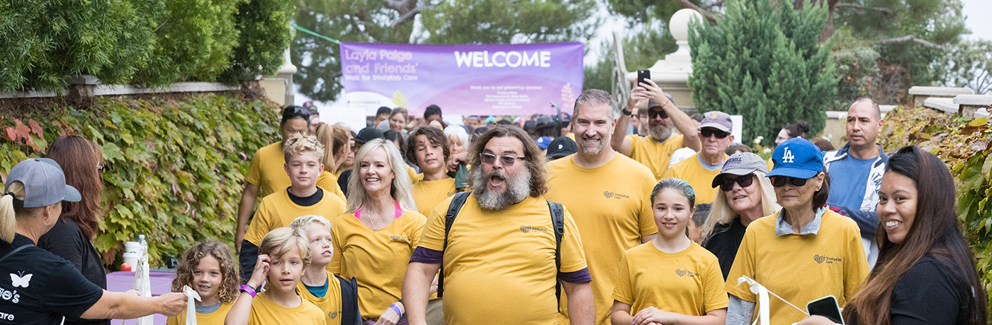 Jack Black and walkers at Layla Paige and Friends' Walk